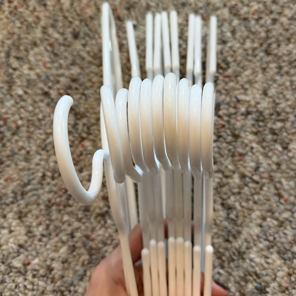Lot of 10 White Plastic Children’s Clothes Hangers